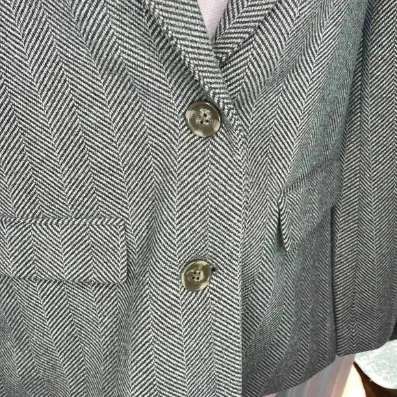 NA-KD Brown Fishbone Pattern Blazer NWT New Womens Size 38 US Size 6 - Picture 5 of 13